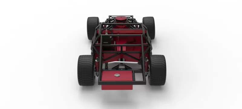 Vintage Dirt late model Race car Base Version 2 Scale 1:25 - Model preview 14