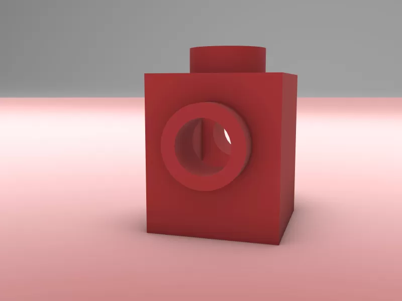 LEGO Brick 1X1 with 2 Knobs on opposite Sides - Model preview 1