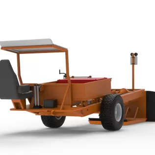 Garden Tractor pulling sled Scale 1:25 - Model thumbnail 19