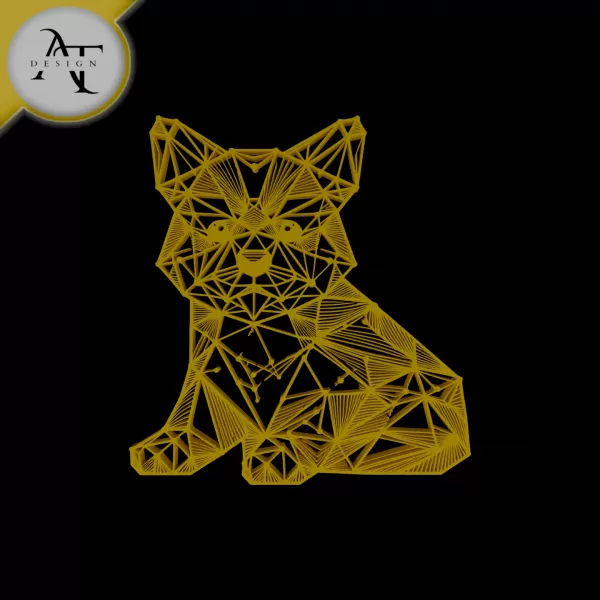 Puppy - Geometric - 2D Wall Art Decor - Model preview 1