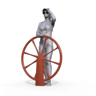 Girl figure for ship model
