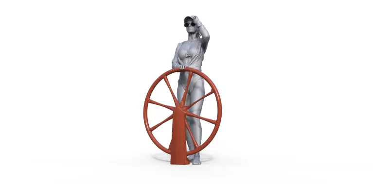 Girl figure for ship model - Model preview 1