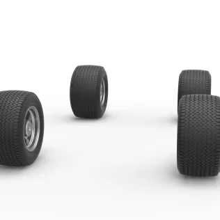 Wheel set of Northeast Dirt Modified stock car V4 Scale 1:25 - Model thumbnail 3