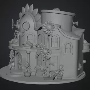 🌻 Happy Sunflower House STL File for 3D Print - Model thumbnail 14