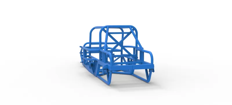 Frame of Vintage Dirt Modified stock car Version 6 Scale 1:25 - Model preview 11