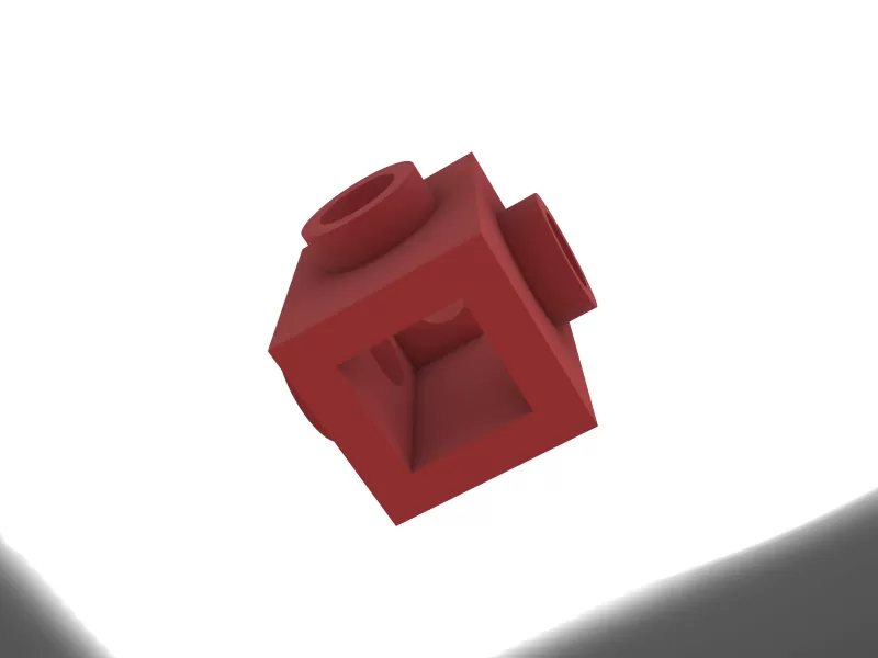 LEGO Brick 1X1 with Knobs on 3 Sides - Model preview 3