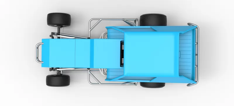 Vintage Dirt Modified stock car Version 8 Scale 1:25 - Model preview 11