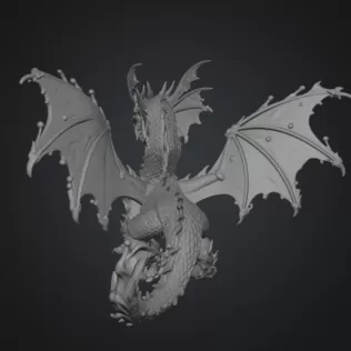 🌊 Frostwave Water Dragon STL File for 3D Print - Model thumbnail 13