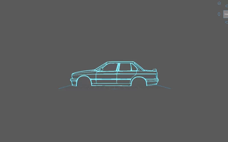 BMW - E30 M Tech II Wall Art - Model preview 1
