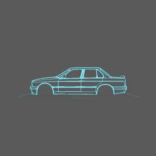 BMW - E30 M Tech II Wall Art