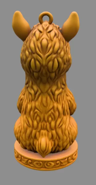 Cute Alpaca STL File – 3D Printable Figurine - Model preview 4