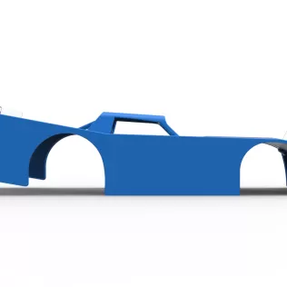 Shell of Vintage Dirt late model Race car Version 5 Scale 1:25 - Model thumbnail 15