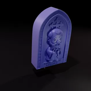 Chibi Apostle Saint Peter - 3D Printable Model - Model thumbnail 3
