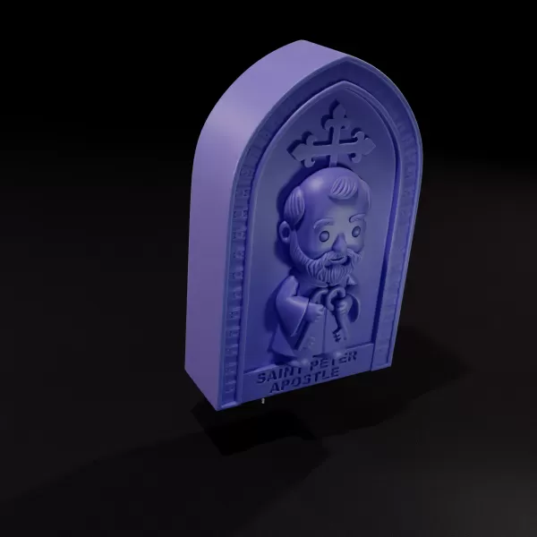 Chibi Apostle Saint Peter - 3D Printable Model - Model preview 3