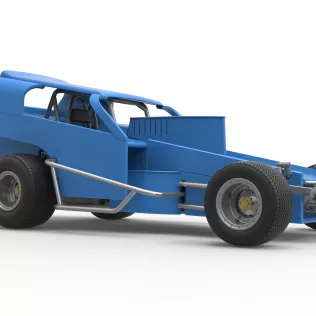 Vintage Dirt Modified stock car Version 2 Scale 1:25 - Model thumbnail 25