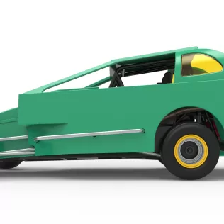 Northeast Dirt Modified stock car while turning V2 Scale 1:25 - Model thumbnail 9