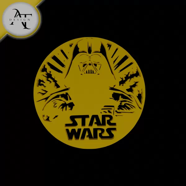 Star Wars - Silhouette - 2D Wall Art Decor - Model preview 1