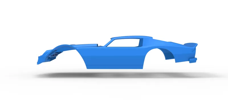 Shell of Vintage Dirt late model Race car Version 2 Scale 1:25 - Model preview 7