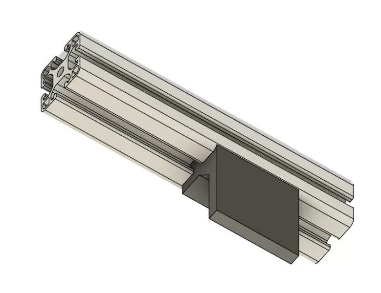 Shelf for construction profile 40x40 groove 8. 60mm - Model preview 2