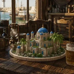 Azure Oasis Palace STL File for 3D Print - Model thumbnail 1