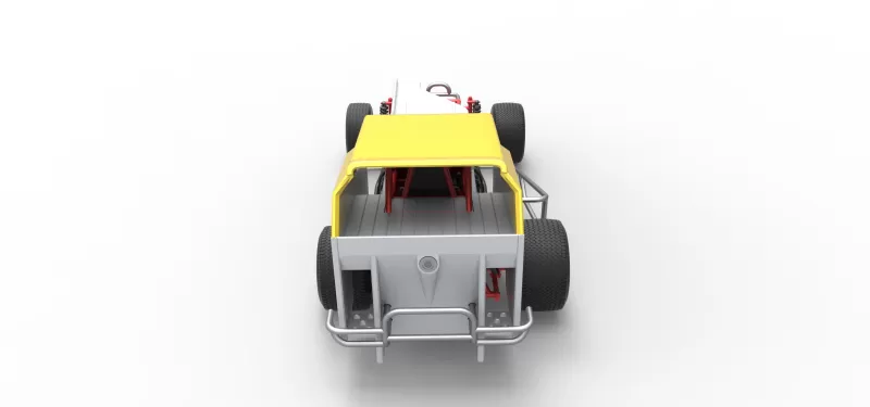 Vintage Dirt Modified stock car Version 7 Scale 1:25 - Model preview 17