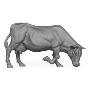 3D Printable Cow Eating Pose - Model thumbnail 3