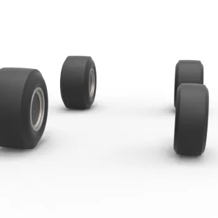 Wheel set of Vintage Asphalt Supermodified V2 Scale 1:25 - Model thumbnail 3