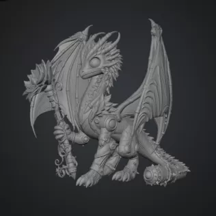 Verdant Arcane Dragon STL File for 3D Print - Model thumbnail 14