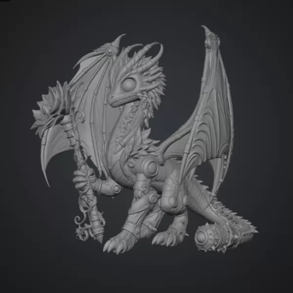Verdant Arcane Dragon STL File for 3D Print - Model preview 14