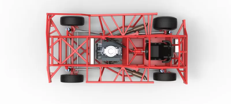 BriSCA Formula 1 Stock Car Base for Dirt Version 2 Scale 1:25 - Model preview 11
