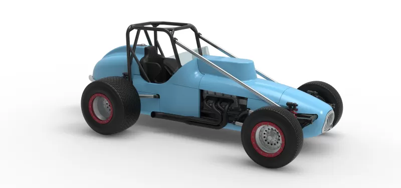 Dirt Silver Crown Champ car Scale 1:25 - Model preview 24