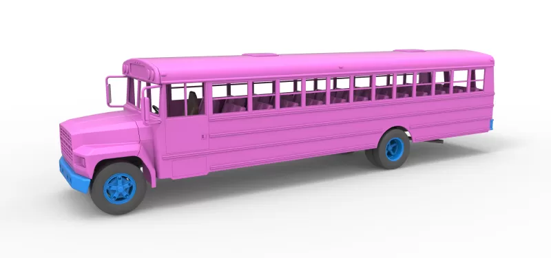 School bus for Figure 8 racing Version 2 Scale 1:25 - Model preview 1
