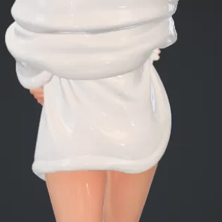 Frau vom duschen mit bademantel - Model thumbnail 3