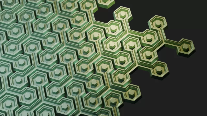 Modular Geometric Wall Panel 18 Decorative 3D Tile - Model preview 4