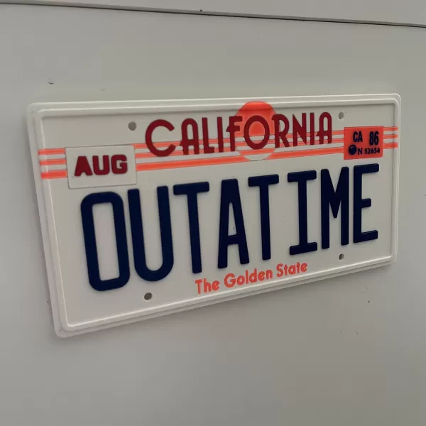 Back to the Future DeLorien Licence Plate Plaque - Model preview 6