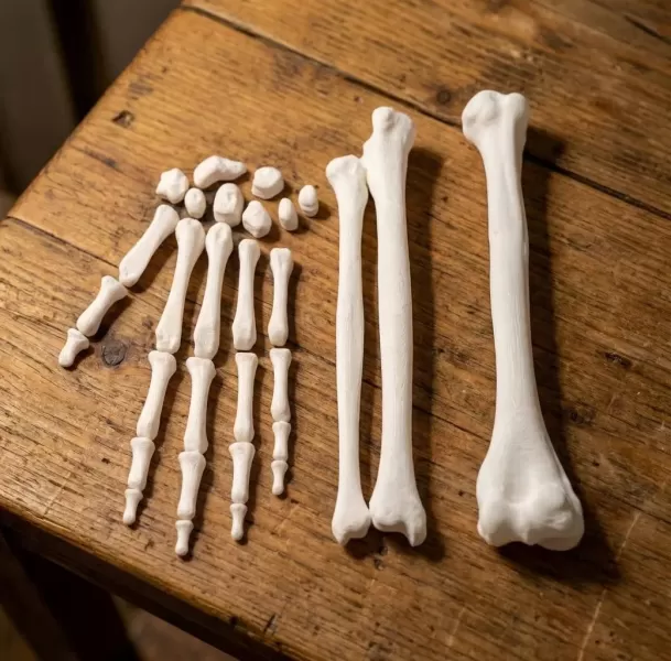 Anatomically Accurate Human Arm & Hand Bone Set from bone scan-3 - Model preview 1
