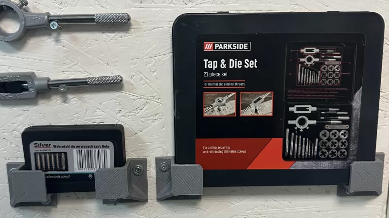 Garage box holder on the wall - Model preview 3