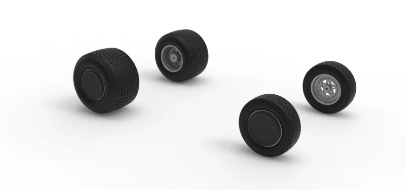 Wheel Set of Dirt Silver Crown Car Scale 1:25 - Model preview 11