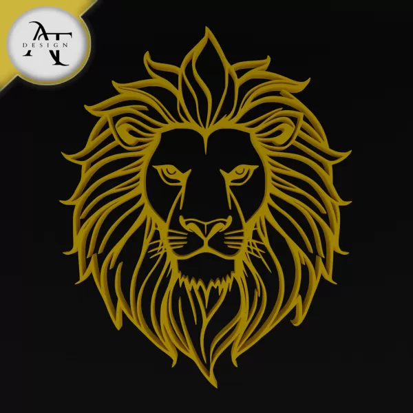 Lion Head - 2D Wall Art Decor - Model preview 1