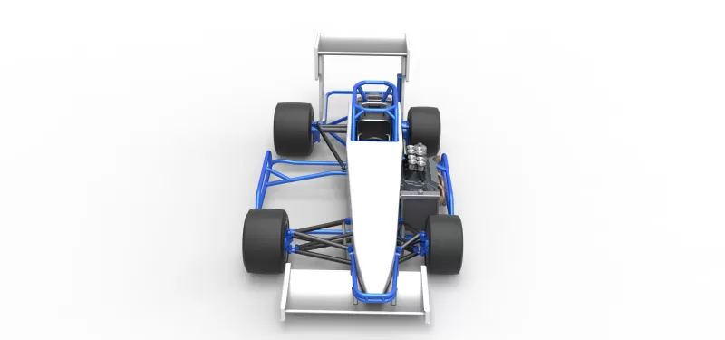 Supermodified front engine race car V4 Scale 1:25 - Model preview 8