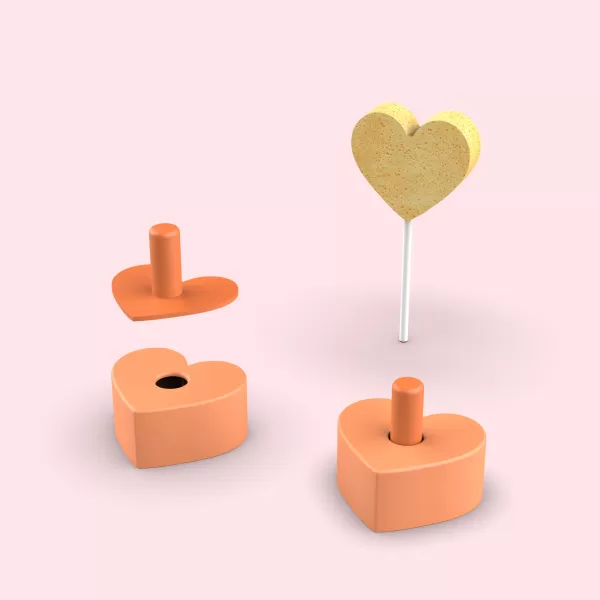 3D Cake Pop Molds Set, 3 pcs. Star - Heart - Round Shape, DIY - Model preview 5