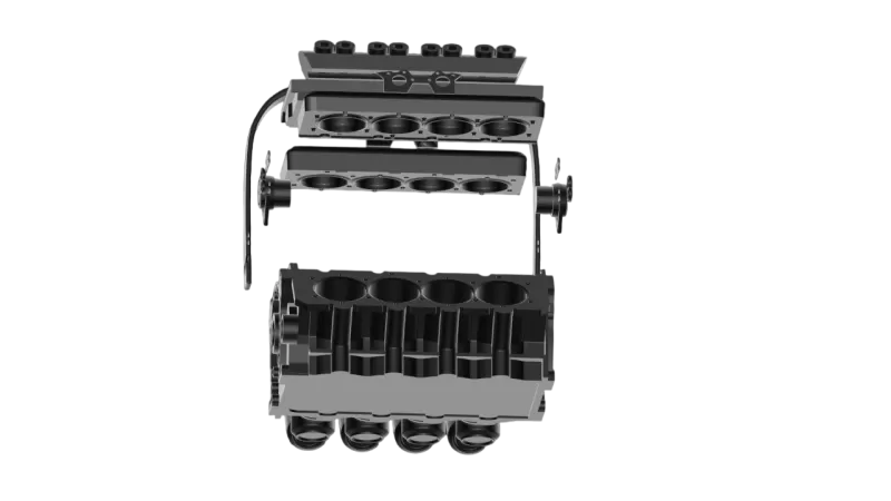 COOLER/SUPPORT FOR V8+4 ENGINE - Model preview 16