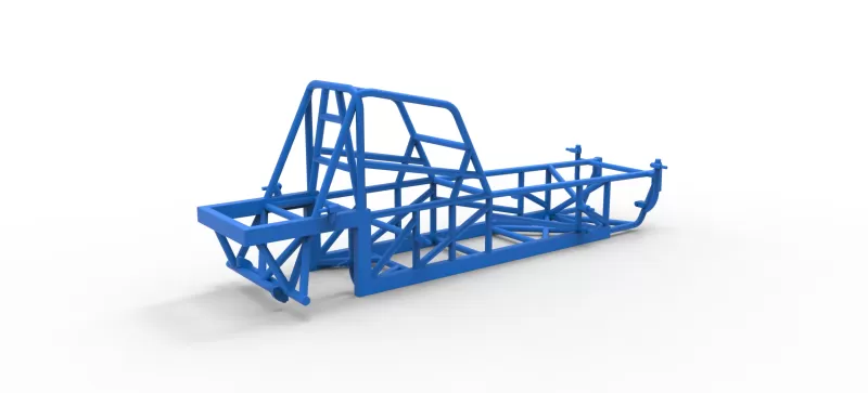 Frame of Vintage Dirt Modified stock car Version 4 Scale 1:25 - Model preview 12