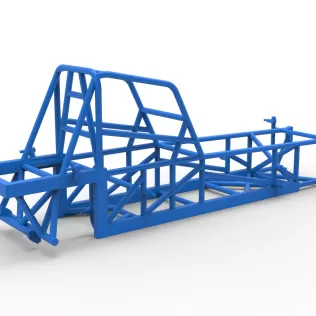 Frame of Vintage Dirt Modified stock car Version 4 Scale 1:25 - Model thumbnail 12