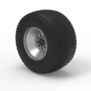 Rear wheel from Pulling tractor 4 Scale 1:25 - Model thumbnail 7