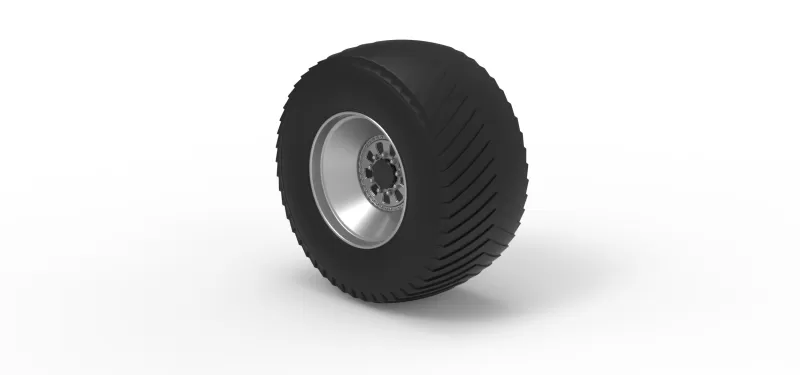 Rear wheel from Pulling tractor 4 Scale 1:25 - Model preview 7
