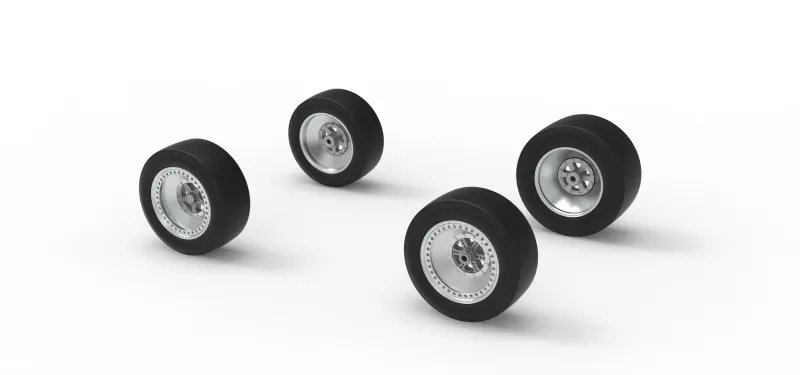 Wheel Set of Three Quarter Midget Scale 1:25 - Model preview 8