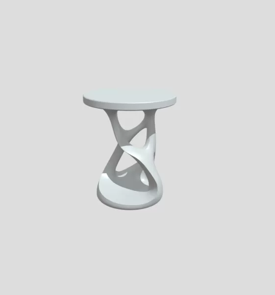 Wooden sculptural table - Model preview 1