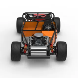 Vintage Dirt late model Race car Base Version 3 Scale 1:25 - Model thumbnail 8