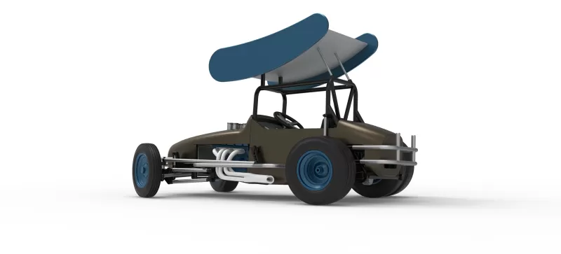 Vintage Winged Supermodified for Dirt while turning V2 1:25 - Model preview 13